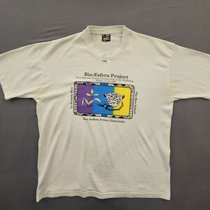 Vintage 1995 Bio-Esfera Project Guatemala Workshop Graphic T-Shirt - XL